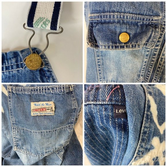 Carters Watch the Wear Levi's Overall Shortalls - Picture 6 of 13